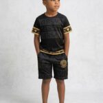 Kids Luxury Black Gold Co-Ord Set