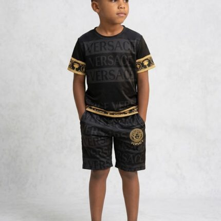 Kids Luxury Black Gold Co-Ord Set